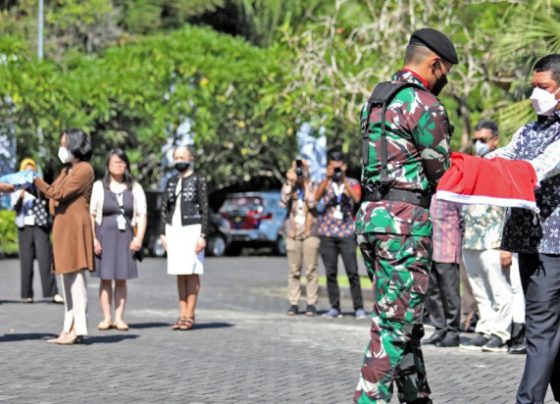 GPDRR 2022, Bendera Merah Putih dan PBB Berkibar di Bali